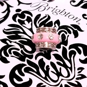 RETIRED BRIGHTON DAZZLER ROUND LIGHT PINK GARNET ROW CRYSTALS SPACER/BEAD